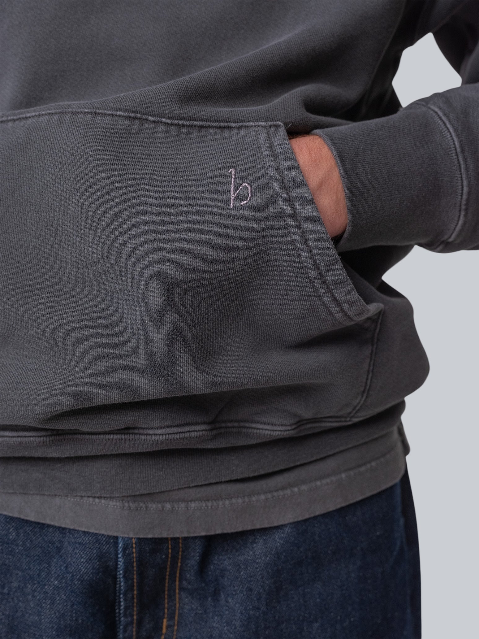Detail Hanover sunwahed hoodie sweatshirt charcoal