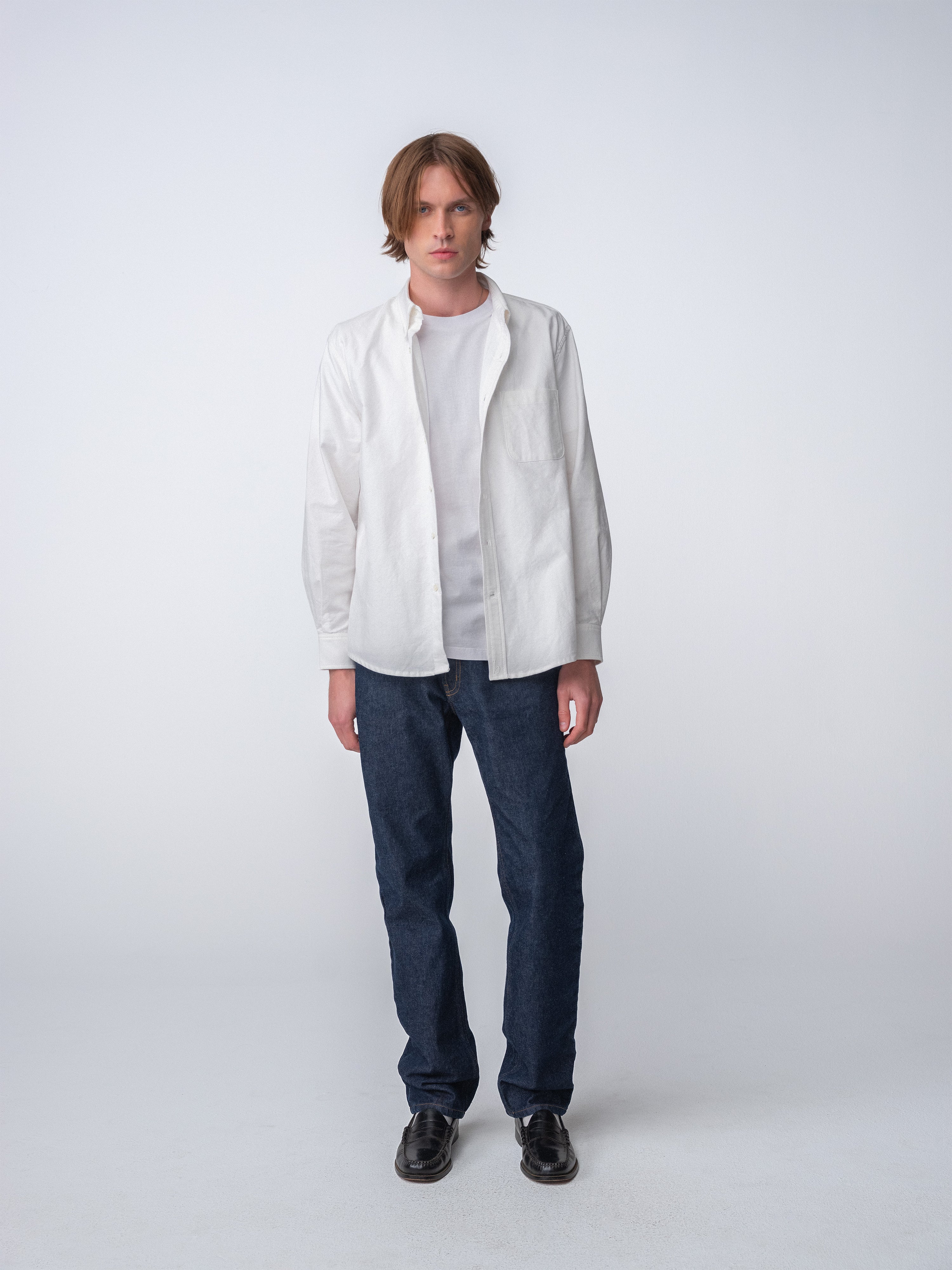 essential dress shirts Non-Iron Cotton Twill Spread Collar Dress Shirt