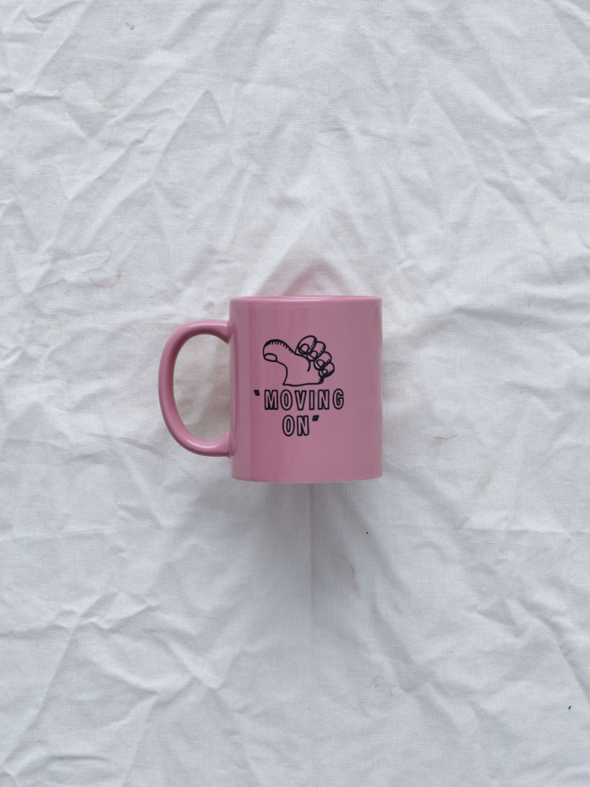 Hanover Moving on mug flat lay
